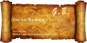 Gerle Bianka névjegykártya